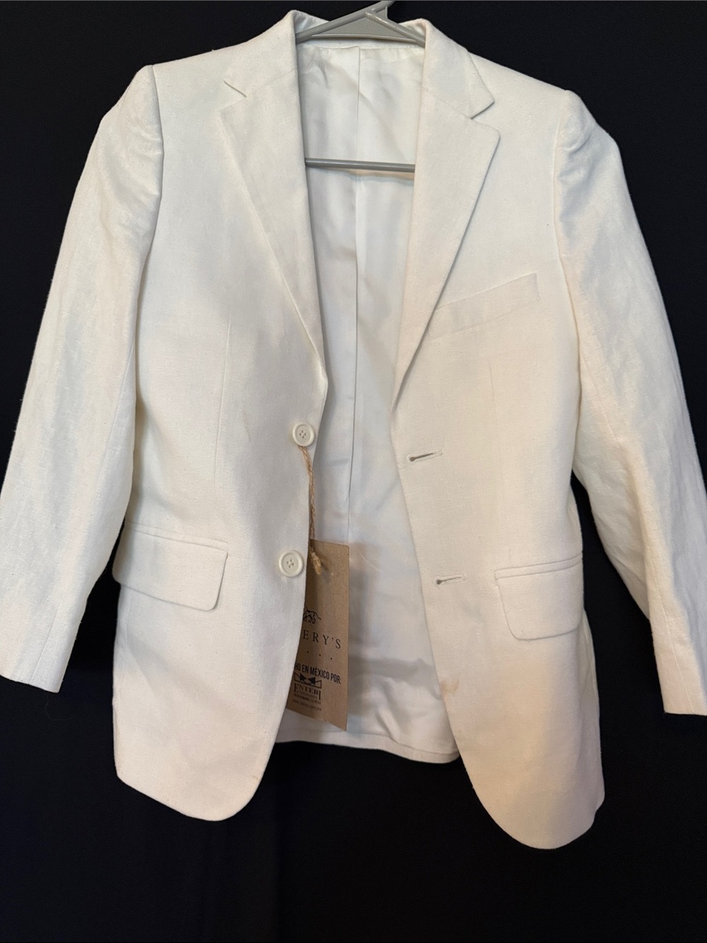 Classic White Men's Blazer - Tailored Two-Button Jacket